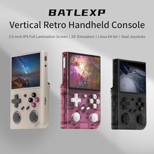 Retro Handheld Game Console 64G 4371 Games 3.5-Inch IPS Screen A7