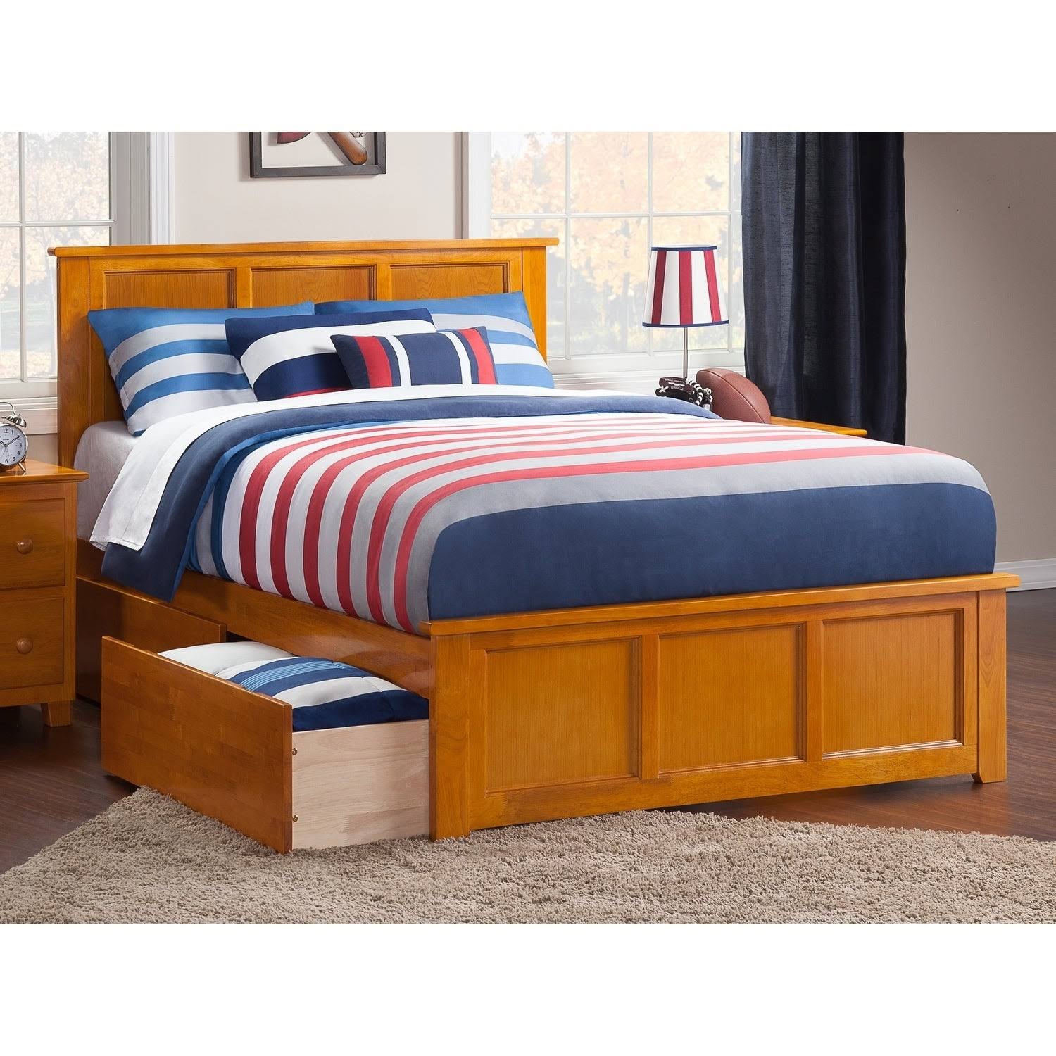 Full Bed with Foot Board and 2 Drawers k7