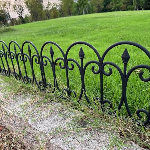 Decorative Garden Border Fence 13in Outdoor Plastic Panels k7