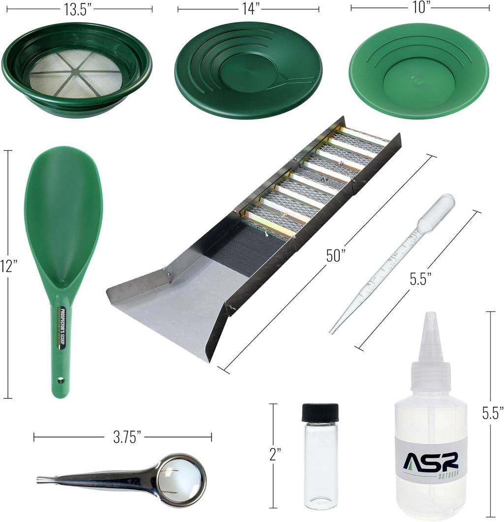 Gold Prospecting Folding Sluice Box Kit 50in A7
