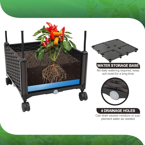 Garden Bed Planter Box with Trellis 63in Tomato Cage a7