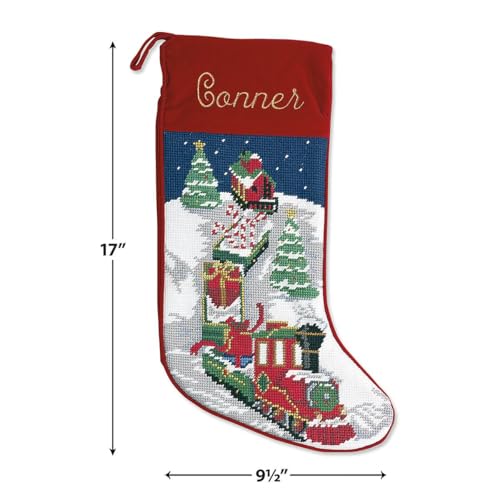 Personalized Christmas Needlepoint Stocking 100% Wool A7