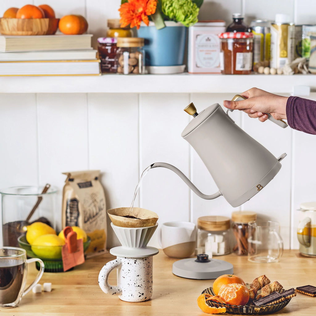 Electric Gooseneck Kettle 1L 1200W Taupe a7