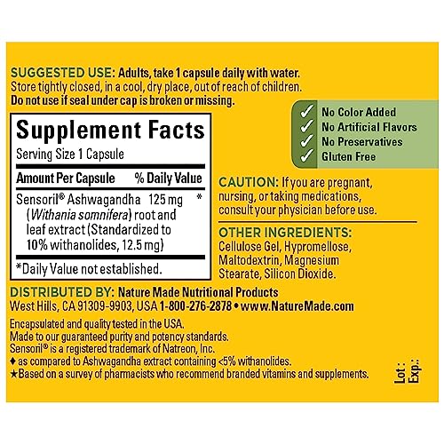 Ashwagandha Capsules 125mg, 60 Count x2 k7