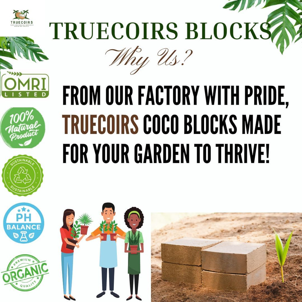 Organic Coco Coir Compressed Brick Low EC PH Balanced a7