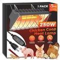 Heat Lamp for Chicken Coop, 250W Waterproof Infrared Heater a7