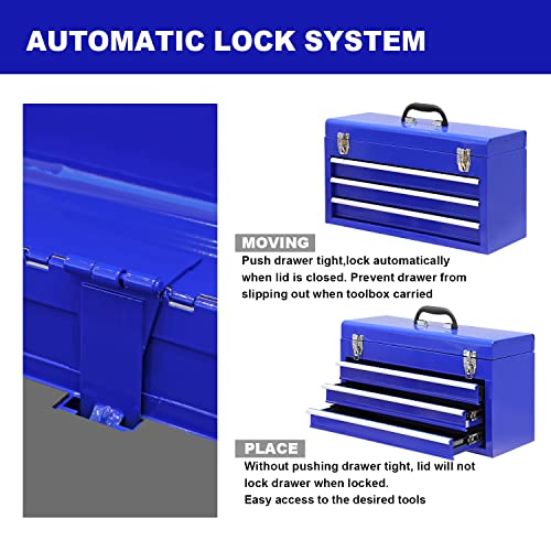 Steel Tool Box with Metal Latch Closure r7