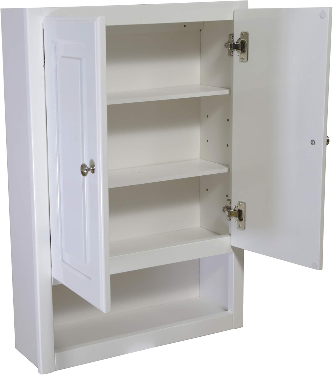 Bathroom Wall Cabinet 2-Door White 1-Shelf 21x30 a7