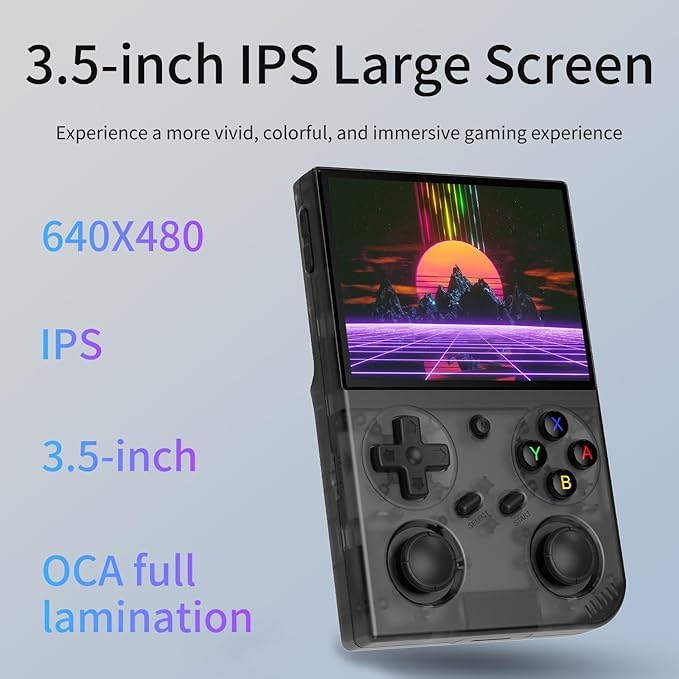 Retro Handheld Game Console 64G 4371 Games 3.5-Inch IPS Screen A7