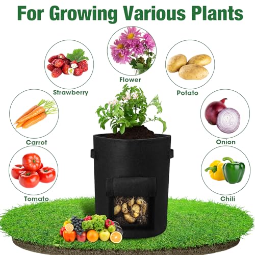 Potato Grow Bags with Flap and Handle, 7 Gallon a3