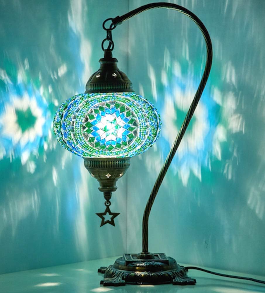 Mosaic Gooseneck Table Lamp Multicolor2 a7