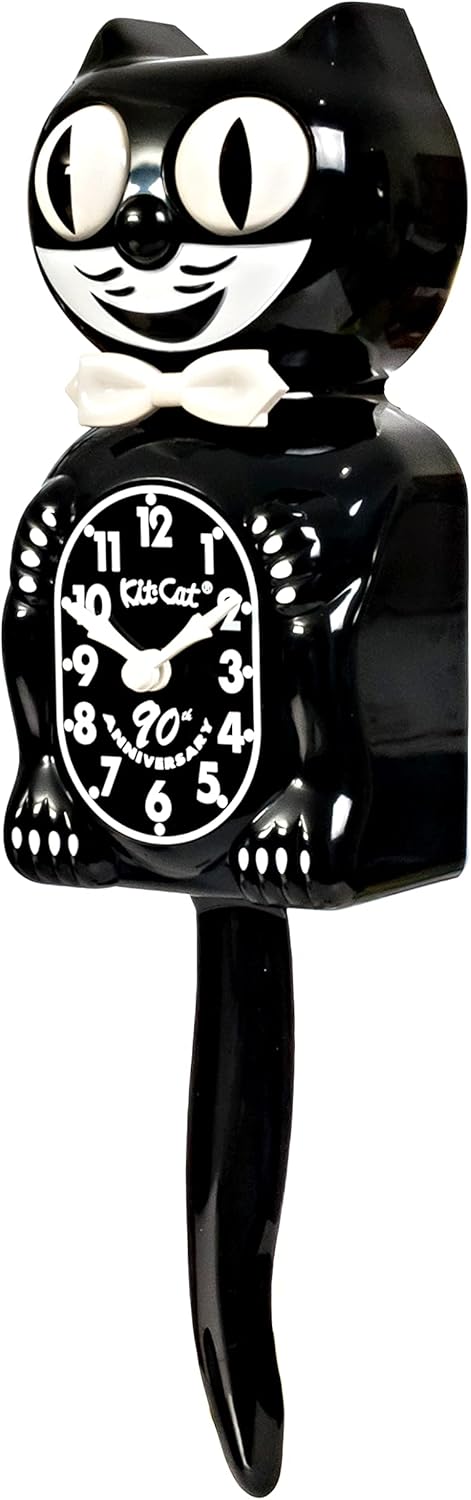 Cat Wall Clock Black Collectors Box 7k