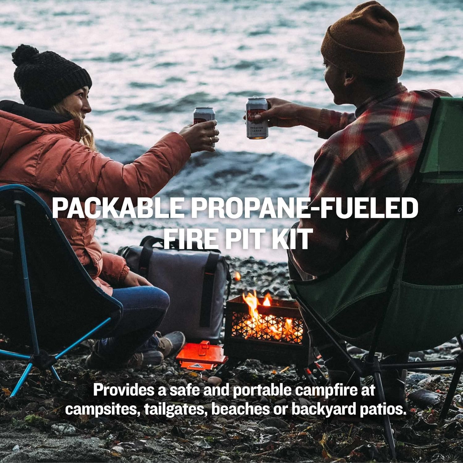 FireCan Portable Propane Fire Pit with Hose A7k