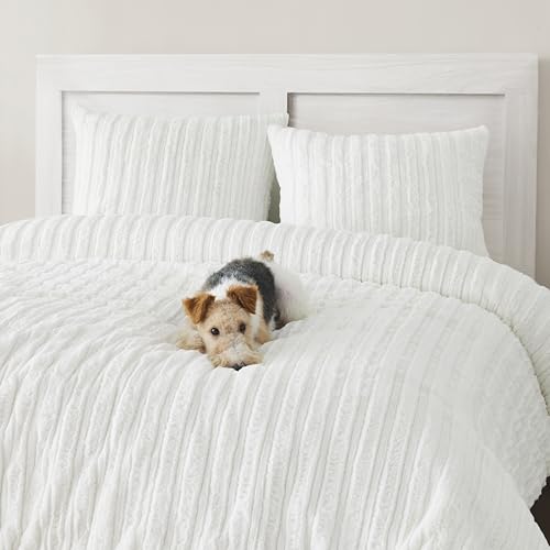 Plush Faux Fur Comforter Set with Pillow Shams, Full/Queen, Seal Grey k7