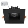 Maxxima 4 in. Ultra-Thin Recessed Anti-Glare LED Downlight Canless IC Rated 1200 Lumens 5 Color Temperature Selectable 2700K/3000K/3500K/4000K/5000K, Dimmable Square White Trim, 90 CRI, J-Box Included