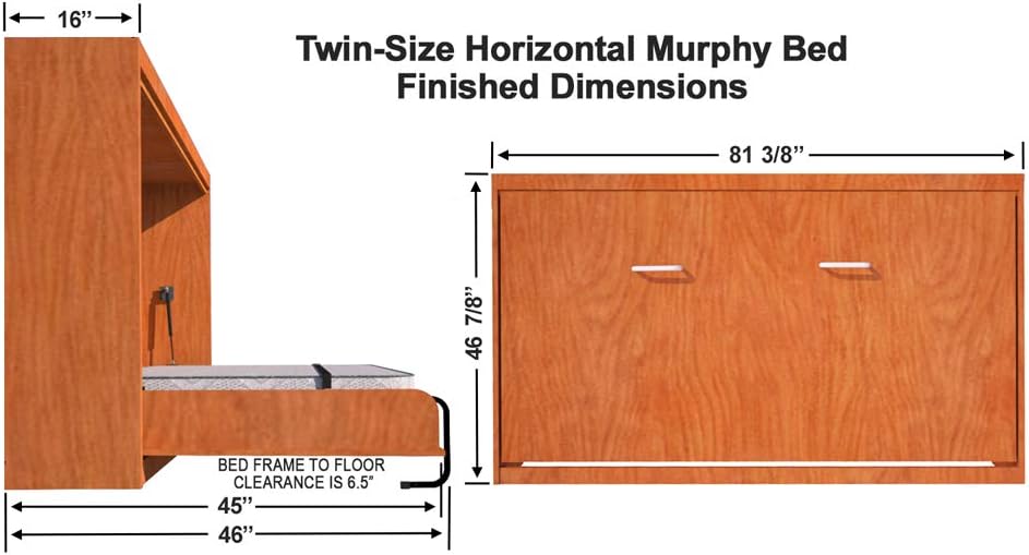 Queen Size Murphy Bed Hardware Kit DIY Wood Frame Folding Wall Bed 7k