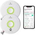 Kidde Smart Smoke Detector & Indoor Air, Quality Monitor, WiFi, Alexa Compatible Device, Hardwired w/Battery Backup, Voice & App Alerts, 2 Pack
