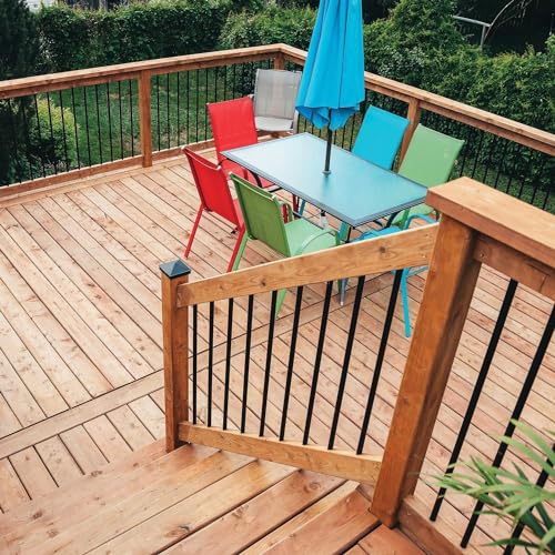 32" Round Metal Deck Balusters for Stair Railing x7