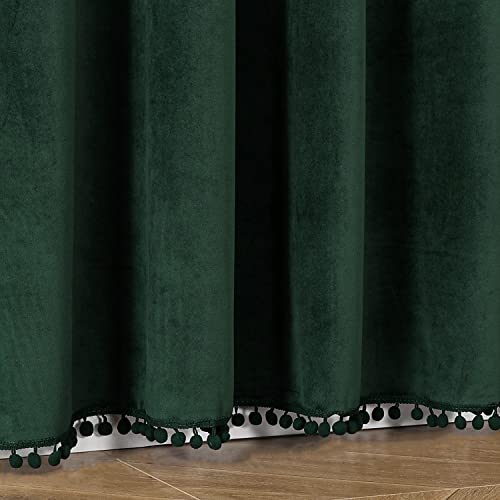 Blackout Velvet Curtains 52x96 Rod Pocket 2 Panels a7