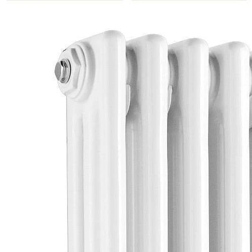 Tall Column Radiator, Cast Iron Style, White Finish 7k