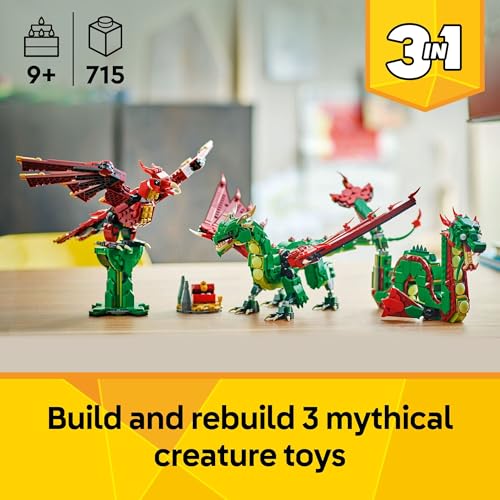 Medieval Dragon Building Toy 3in1 Fantasy Set k7