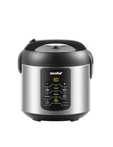 Compact Rice Cooker 6-in-1 Stainless Steel Multi Cooker 2QT A7