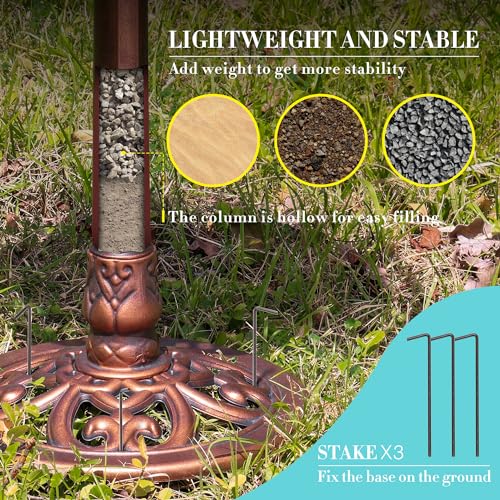 Gold Solar Bird Bath Fountain 7k