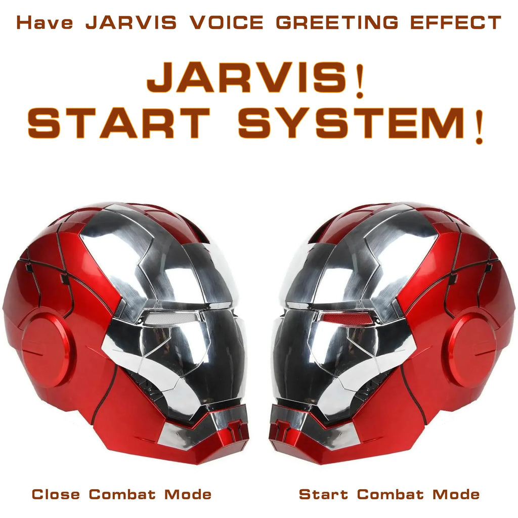 Iron Man Helmet Electronic MK5 Wearable Mask with LED Eyes 7q