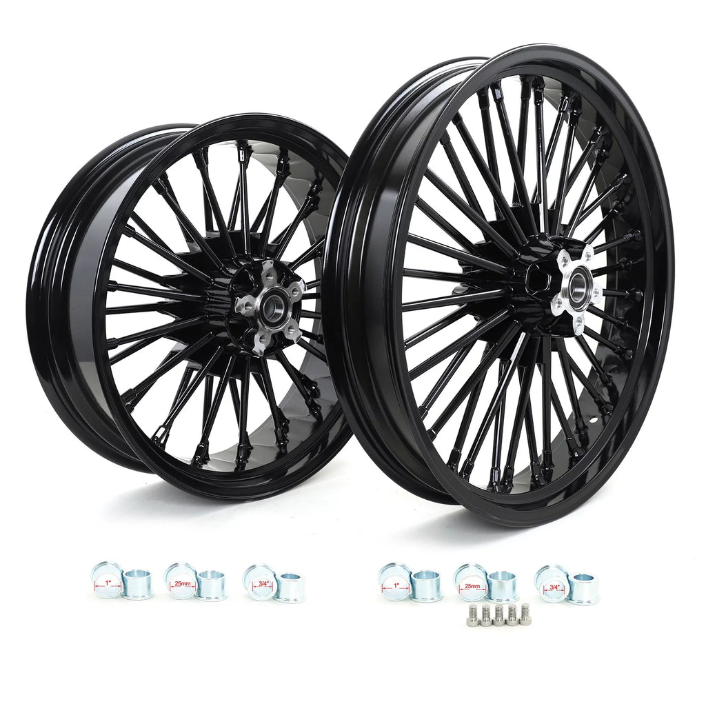 21x3.5 18x5.5 Fat Spoke Wheels Rim for Harley Dyna Wide Glide FXDWG 2006-2017 - Curated Treasures Market