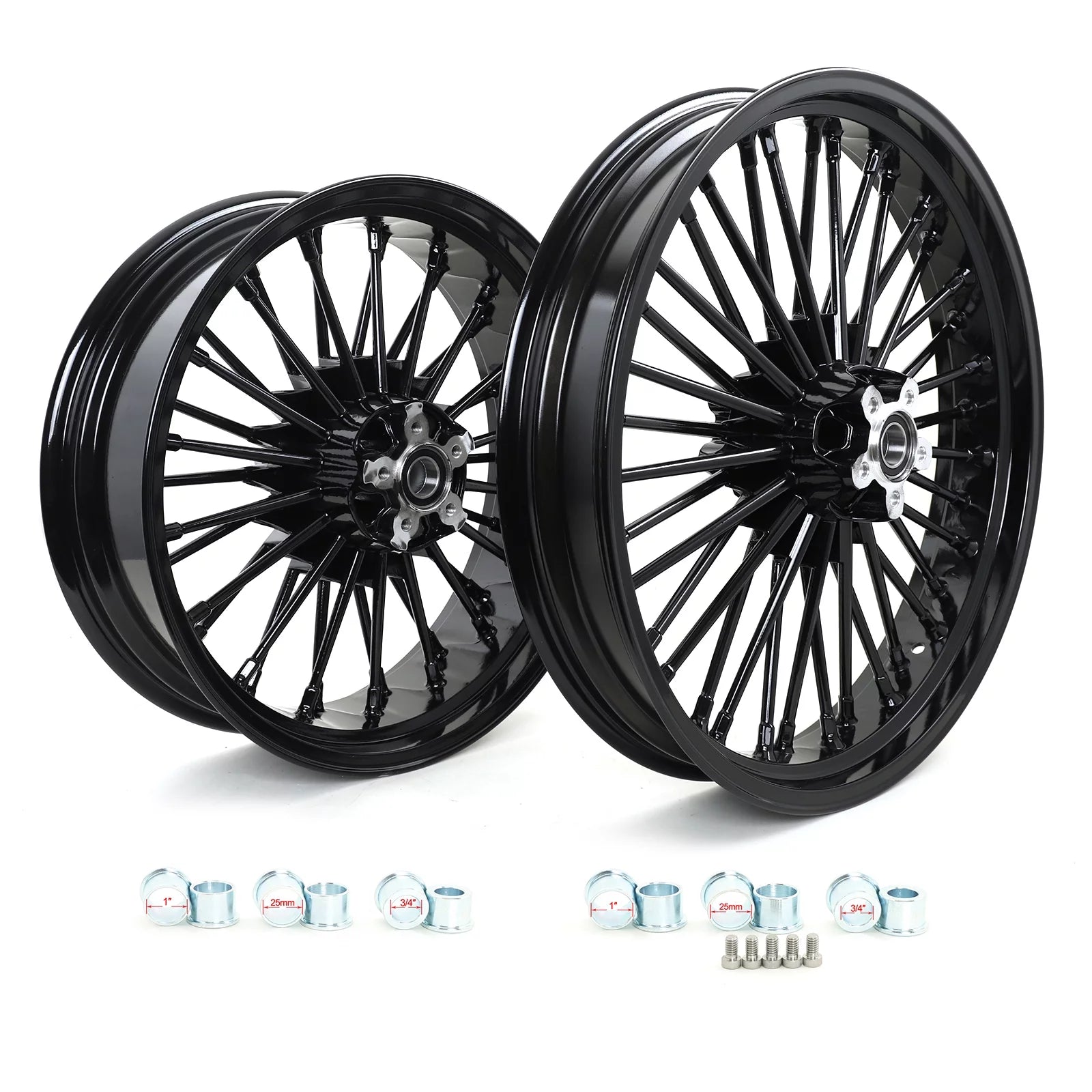 21x3.5 18x5.5 Fat Spoke Wheels Rim for Harley Dyna Wide Glide FXDWG 2006-2017 - Curated Treasures Market