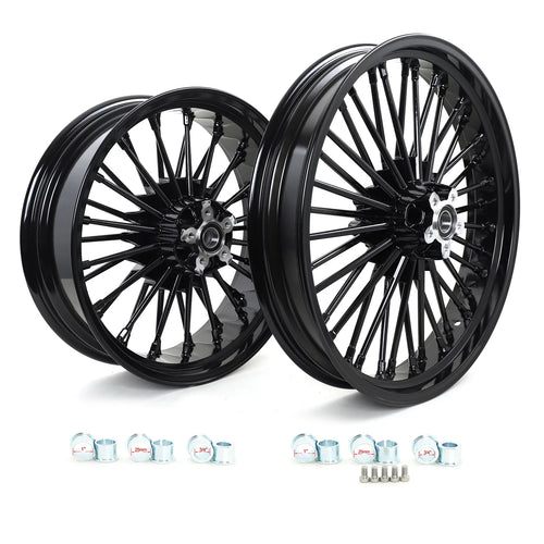 21x3.5 18x5.5 Fat Spoke Wheels Rim for Harley Dyna Wide Glide FXDWG 2006-2017 - Curated Treasures Market