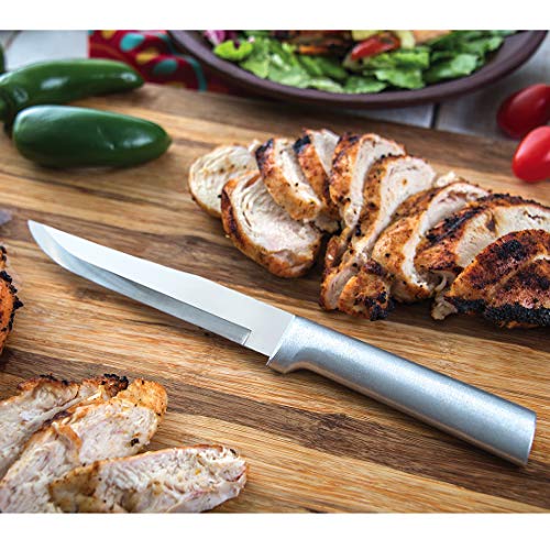 Knife Gift Set Stainless Steel Blades, 7-Piece Silver Handle q7