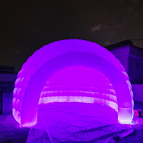Inflatable Dome Tent with LED Light and Air Blower k7p