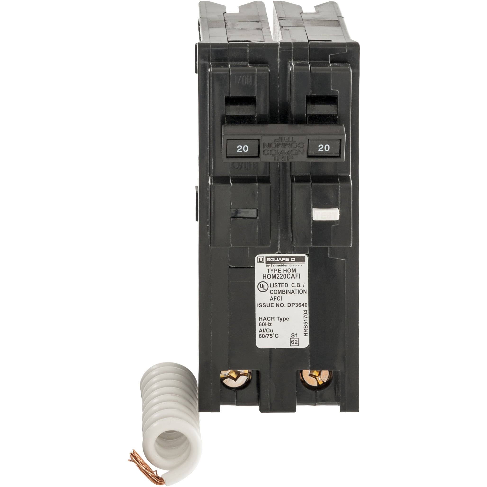 Square D by Schneider Electric Hom220cafic Homeline 20 Amp Two-Pole Cafci Circuit Breaker