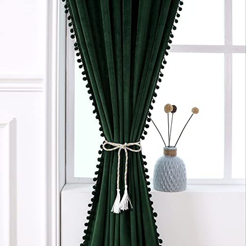 Blackout Velvet Curtains 52x96 Rod Pocket 2 Panels a7