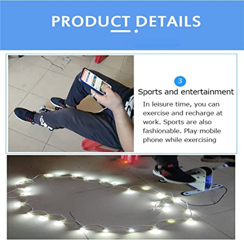 Hand Crank Foot Pedal Power Generator USB Portable A7