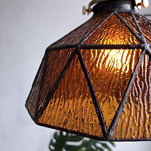 Battery Wall Sconces Set of 2 with Remote Brown Glass Shade A7