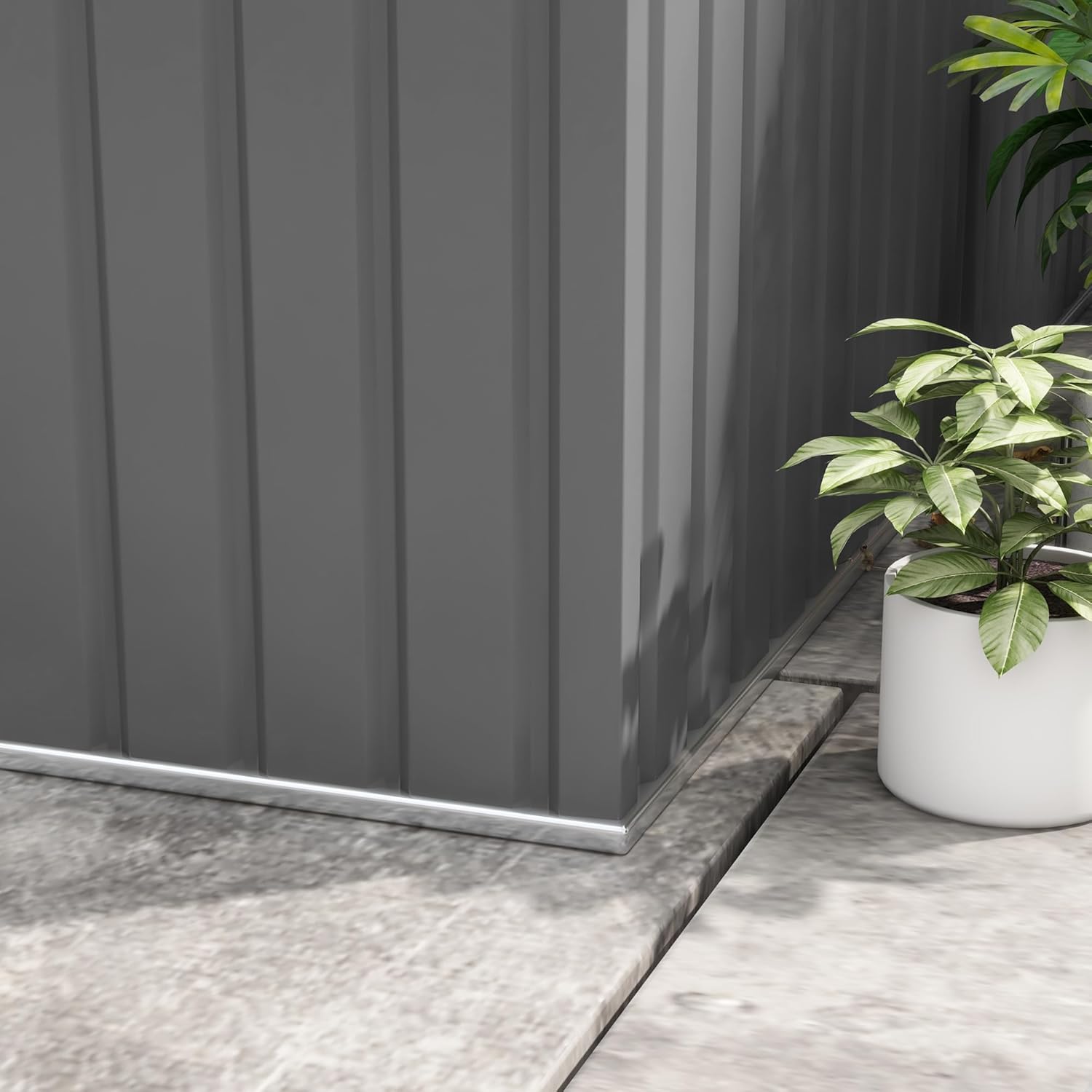 Outdoor Storage Shed 11x9 ft with Foundation Kit and Sliding Doors G7