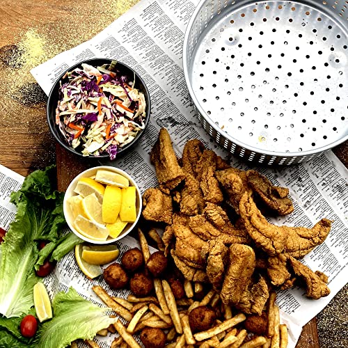 10-qt Aluminum Fry Pot with Basket and Riveted Handles k7