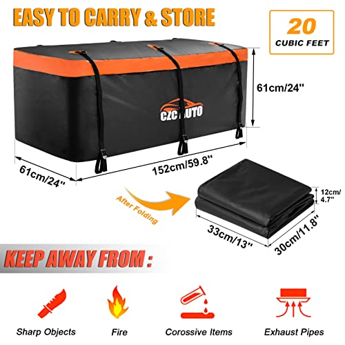 Hitch Cargo Carrier Bag 20 cu ft Waterproof for SUV Truck Van a7