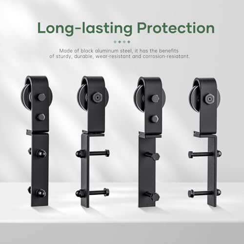 Bifold Sliding Barn Door Hardware Track Kit 4f
