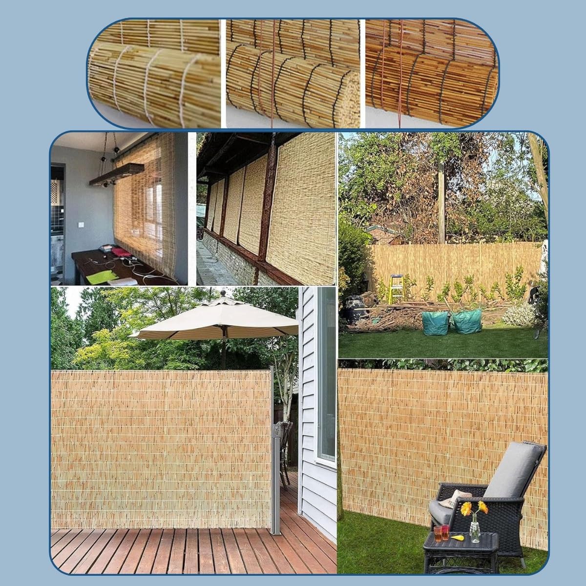 Bamboo Garden Fence Roll 4ft x 16.4ft k7