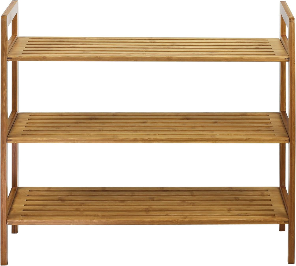 Bamboo Shoe Rack 3-Tier Natural k7