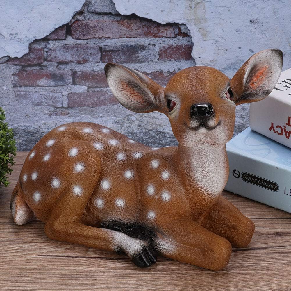 Deer Figurine Garden Statue Patio Decor a7