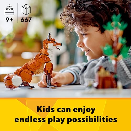 Forest Animals Red Fox Building Toy 3in1 Ages 9+ K7p