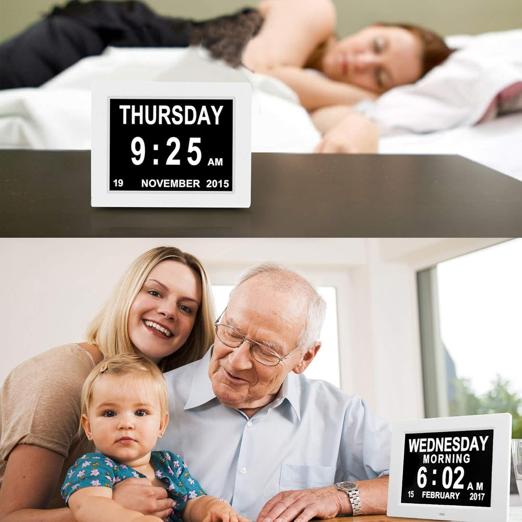 Extra Large Digital Day Clock with Auto-Dimming k7