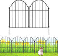 Garden Fence, 21in X 10.2ft Garden Fences and Borders for Dogs, Rabbit, Pets, Rustproof Metal Garden Fence Animal Barrier for Yard, Landscape, Outdoor Patio, Arched Fencing for Garden Beds, 10 Pack
