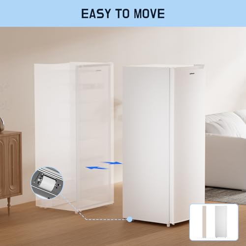 Upright Freezer Convertible Refrigerator, 5 Adjustable Shelves, Garage Ready A7
