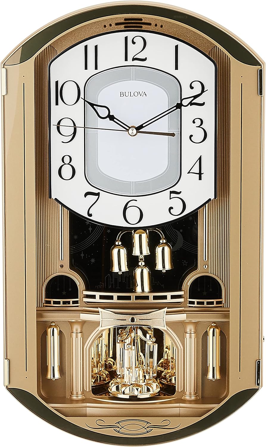 Wall Clock with Chime, Gold 7k