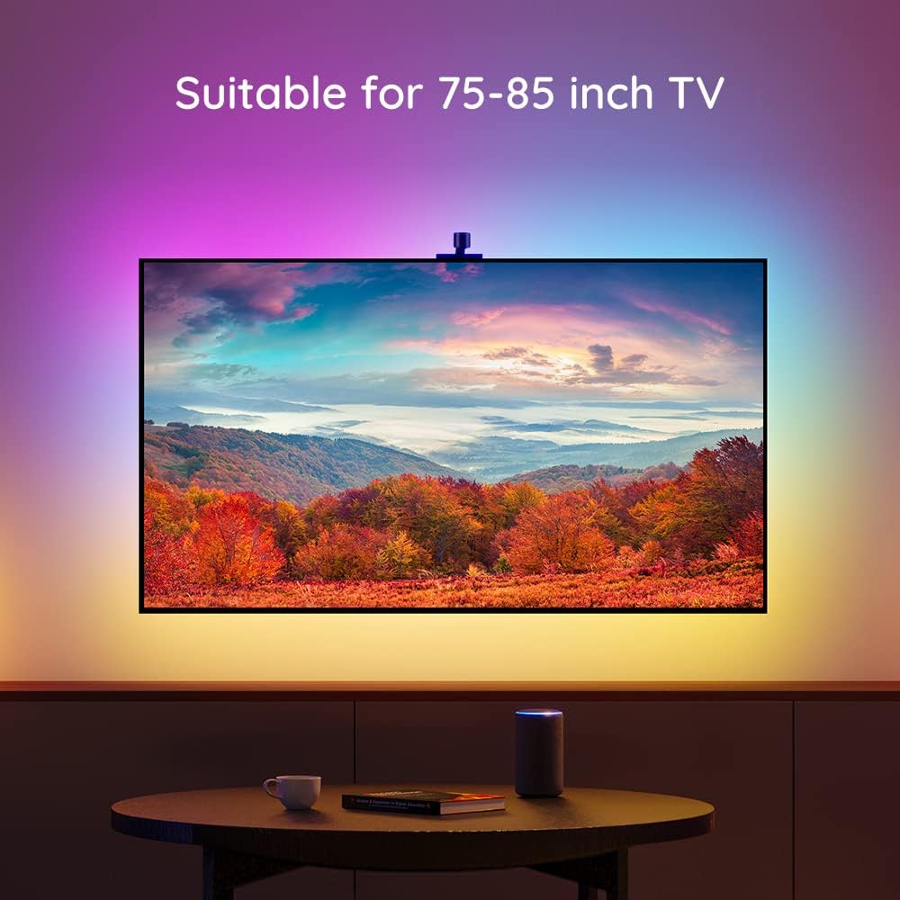TV LED Backlights for 75-85 inch, 16.4ft RGBIC WiFi with Camera, App Control a7